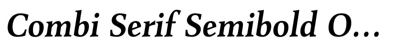 Combi Serif Semibold Oblique